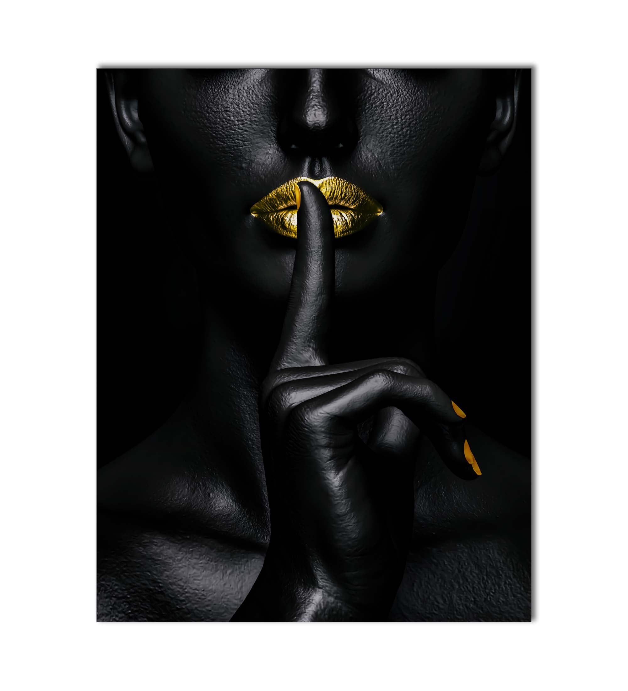 Noir Or-Abstract Gold and Black Wall art- Fine Art-Gold varnish