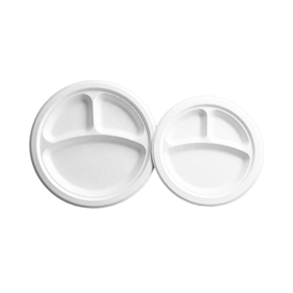 Compostable Plates with Compartments - Sold By The Case