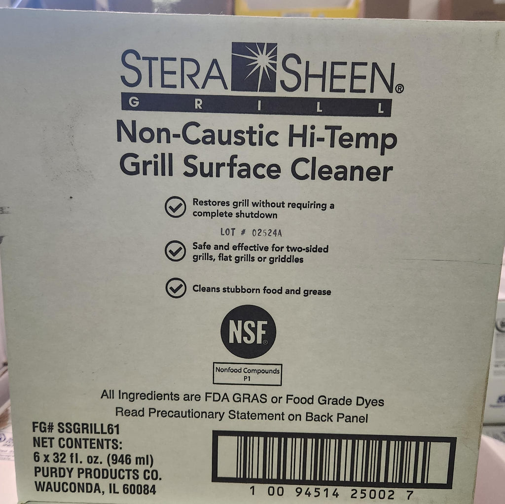 Stera-Sheen Grill Cleaner, Food-Safe, Non-Caustic, Powerful Grill and Griddle Surface Cleaner, Clean Hot Surfaces, 1 x 32 fl oz Bottle
